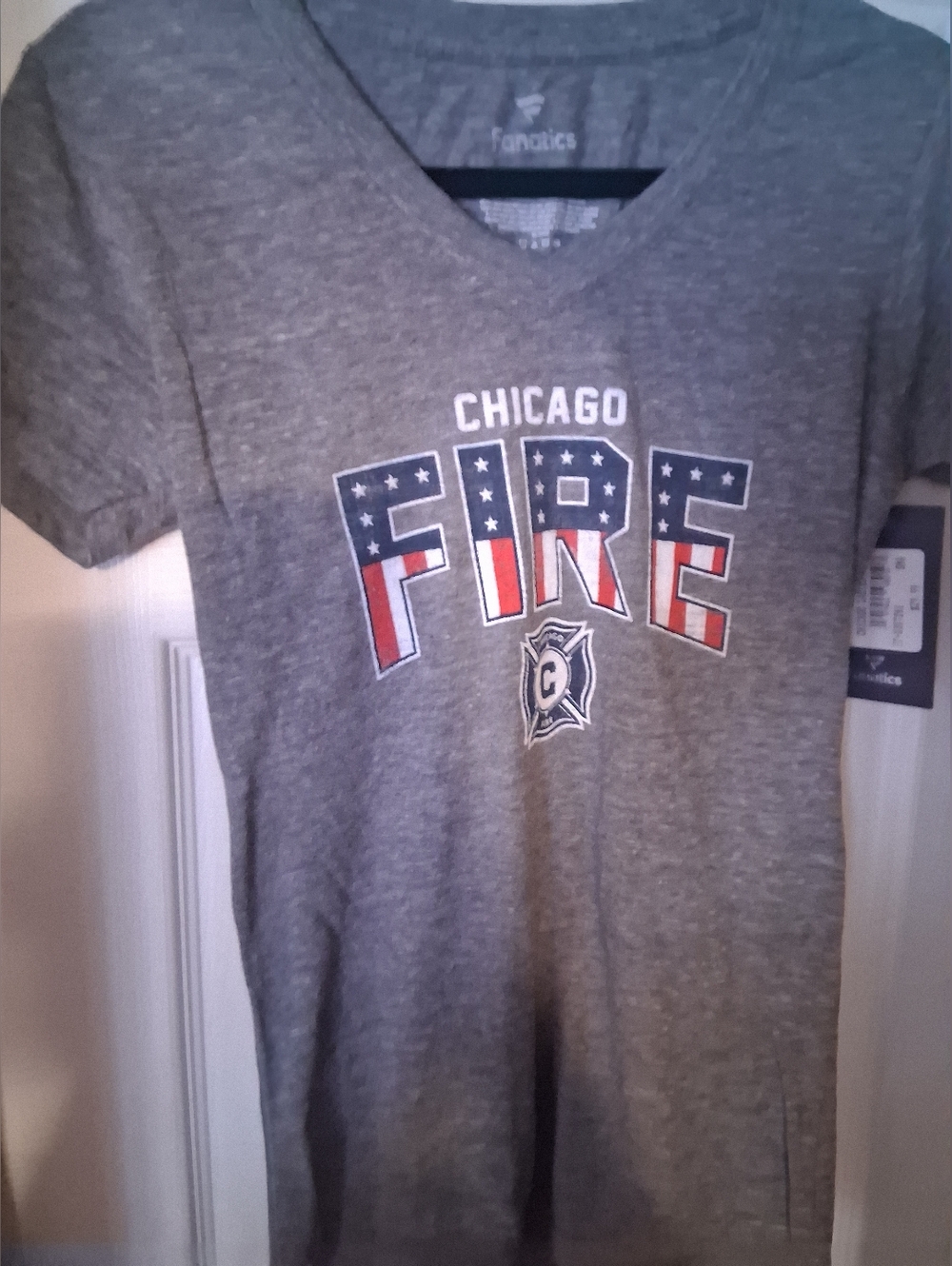 Fanatics Chicago Fire Gray V-Neck T-Shirt